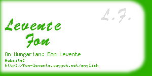 levente fon business card